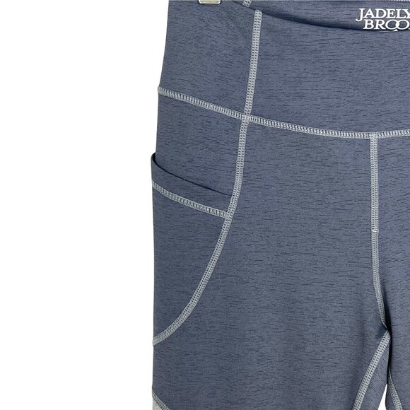 Jadelynn Brooke JLB Fit 3 Tier Colorblock Athletic Leggings Pockets S Athleisure - Picture 3 of 6